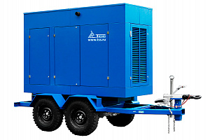 Дизельный генератор ТСС ЭД-50-Т400 в погодозащитном кожухе на прицепе фото и характеристики - Фото 1