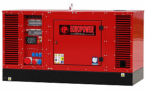 Дизельный генератор Europower EPS 34 TDE в кожухе с подогревом охл. жидк. фото и характеристики -