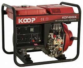 Дизельный генератор KOOP KDF4000XE фото и характеристики -